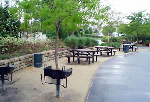 Family Picnic Areas With Bbq Grills In Riverside Park
